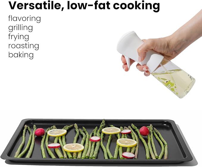 Mistifi Oliver Oil Sprayer for cooking, Spray bottle 6oz, Non-Aerosol Refillable Dispenser Oil Mister PS601