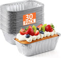 NEEBAKE 30 Pack 6x3.5x2 Disposable Aluminum Loaf Pans - 1 Lb Mini Loaf Pans, Small Aluminum Tin Foil Baking Pan, Food Containers for Baking, Cakes, Bread, Meat, Loaves