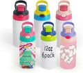 6 Pack 12 OZ Sublimation Straw Sippy Cup Blank Tumblers Double Wall Vacuum Insulated Mixed Color Thermoses Stainless Steel Water Bottles for School