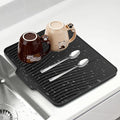 Silicone Dish Drying Mat for Kitchen Counter, Dish Drying Pad, Non-Slip Drain Pad with Built-in Drain, Heat Resistant Stone Drying Mat