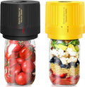 LOVE MOMENT Electric Mason Jar Vacuum Sealer Kit Black & Yellow