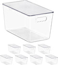 Sorbus Clear Storage Bins with Lids, 8 Pack X-Large Organization Bins with Handles – Clear Stackable Storage Containers for Storage, Pantry, Fridge, Cabinet, Closet & Kitchen Organization – BPA-Free