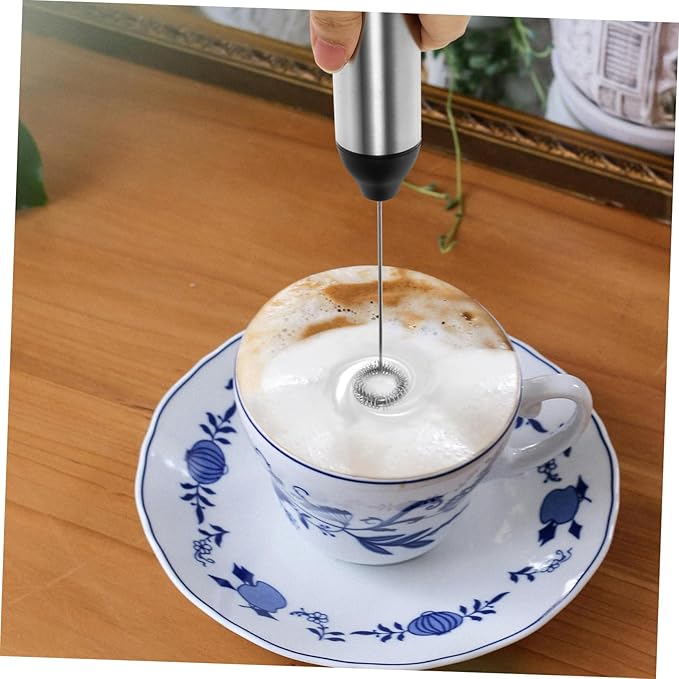 GLEAVI 1pc Rechargeable Electric Frother for Coffee Handheld Latte and Cappuccino Maker Compact Design for for and Creamy Drinks