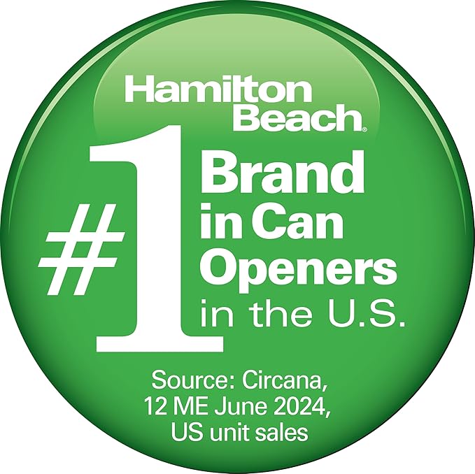 Hamilton Beach Electric Automatic Can Opener with Auto Shutoff,Knife Sharpener,Cord Storage,and SureCut Patented Technology,Extra Tall,Black,(Pack of 2)