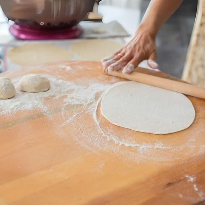 19 Inch (50 cm) Oklava Extra Long Rolling Pin for Baking, Mattarello Rolling Pin for Manti Ravioli Pasta Turkish Baklava dough Tortilla, Handmade Wooden