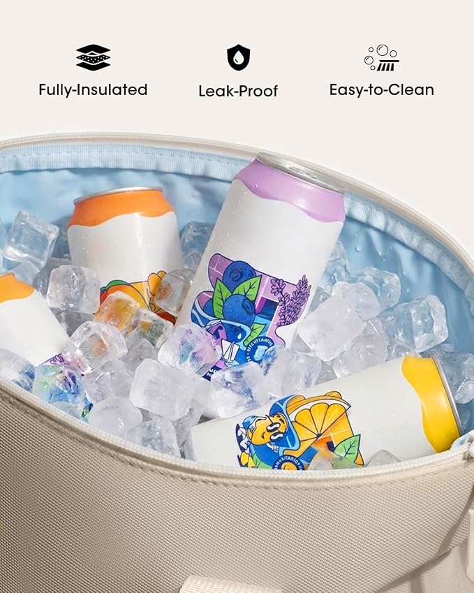GLORIEROO Pastel Lunch Box Women | Insulated Soft Waterproof Leakproof Lunch Bag Cooler | Adjustable Strap | BPA-Free