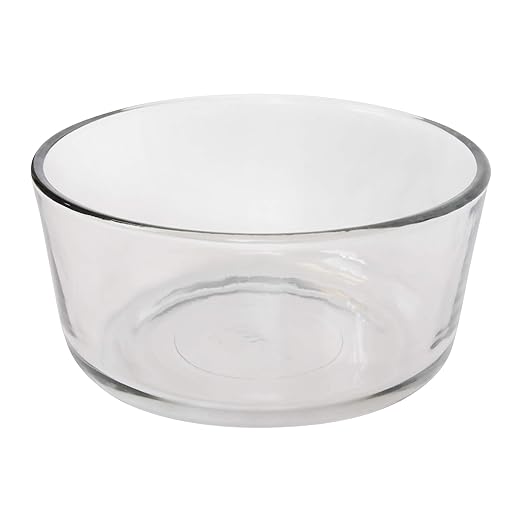 Pyrex 7201 4 Cup Glass Bowls & 7201-PC Edamame Green Food Storage Replacement Lids (4-Pack) - Made in USA
