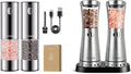 Upgraded Larger Capacity Electric Salt and Pepper Grinder Set + Electric Salt and Pepper Grinder Set