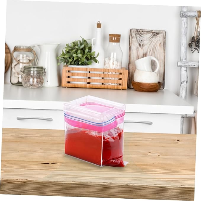 2pcs Food Prep Bag Holder Stand for Zipper Bags Sturdy Storage Rack for Kitchen Camping Picnics Convenient Food Pouring Easy Organization