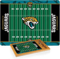 PICNIC TIME NFL Football Field Icon Glass Top Cutting Board & Knife Set, (Parawood & Bamboo)