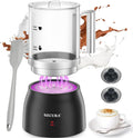 Secura 17oz 4-in-1 Electric Milk Frother and Steamer with Glass Jug, Hot/Cold Foam Maker for Latte, Cappuccino, Macchiato & Hot Chocolate, No Non-Stick Coating and Teflon-Free Design
