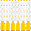 Mifoci 50 Pack 14 oz Clear Plastic Honey Jar with Lids Containers in Bulk Refillable Condiment Squeeze for Easy Storing and Dispensing