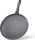 JEETEE Nonstick Crepe Pan, 11 Inch Titanium Pancake Pan, Healthy Non-Toxic Flat Tawa Dosa Tortilla Pan for All Stovetops including Induction, PTFE & PFOA Free