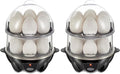 Hamilton Beach 3-in-1 Electric Egg Cooker for Hard Boiled Eggs,Poacher,Omelet Maker & Vegetable Steamer,Holds 14,Black (25508),(Pack of 2)