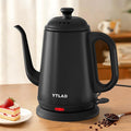 Gooseneck Electric Kettle 1L, 1000W Fast Boiling for Pour-Over Coffee & Tea, 304 Stainless Steel BPA-Free, Precise Flow Spout, Auto Shut-Off & Boil-Dry Protection, Retro Style (Black)