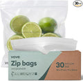 Vove Compostable Gallon Bags 30 Ct – PFAS-Free, BPI Certified, Freezer Safe with Airtight Seal for Meal Prep & Bulk Storage, Plant-Based
