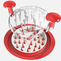 Chicken Shredder Tool Twist, 11" Heavy Duty Large Chicken Shredder with Plate, Meat Grinders Gadgets Machine, BPA Free, Strong Anti-Slip, Dishwasher Safe, Suitable for Pork Beef Chicken, Red