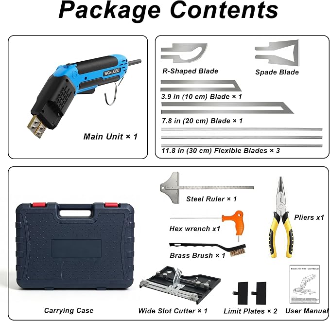 【New Model】 Foam Cutter Electric Hot Knife, Foam Cutting Tool Kit,Air Cooled 200W Styrofoam Cutting Tool Kit for Cutting Foam Board Insulation, EPP, EPS, XPS, EVA
