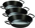 Lodge 8 Inch Pre-Seasoned Cast Iron Skillet - Dual Assist Handles - Use in the Oven, Stove, Grill, or Over a Campfire - Black (Pack of 3)