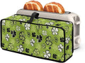 St Patricks Day Toaster Cover 2 Slice Lucky Green 2 Slice Slim Toaster Cover, Heat- Resistant Water Resistant Folding Small Appliance Covers for Modern Home Festival Decor