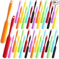 35pcs Jar Spatula,Silicone Jar Scraper with Long Handle,Jam Spreader Cake Cream Butter Spatulas, Silicone Spatula Waxing Applicator for Home Salon Body Use