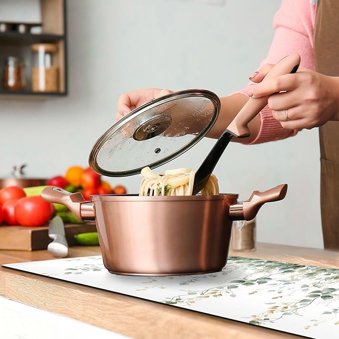 Trivet Table Runner 40 Inches Long Leaf Painting Heat Resistant Hot Pad Multi Purpose Mat for Hot Pots Pans Kitchen Countertops