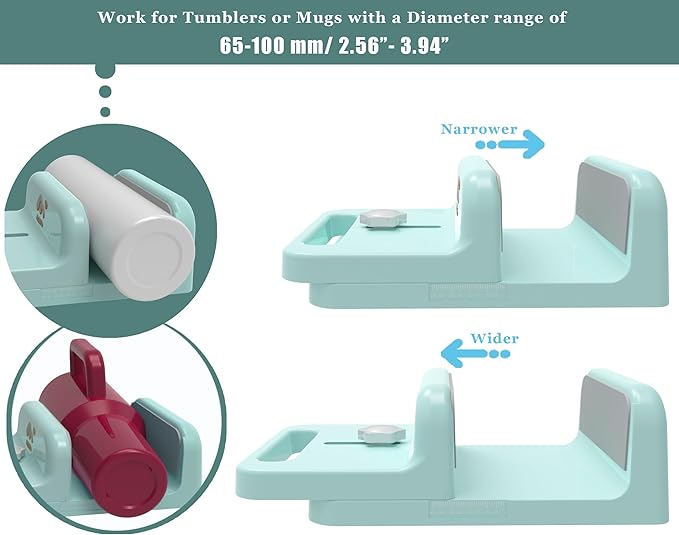 MiLefo Adjustable Tumbler Cradle, Cup Holder for 20oz & 30oz Sublimation Clamp Tools, Stanley Tumbler Wrap Clamp