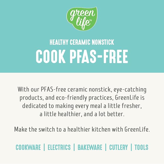 GreenLife Rice Cooker with Removable PFAS-Free Ceramic Nonstick Pot, 3-Cups Uncooked/6-Cups Cooked, Grains & Oatmeal Multicooker, Compact One-Switch Design, Auto Keep Warm, Easy Clean, Turquoise