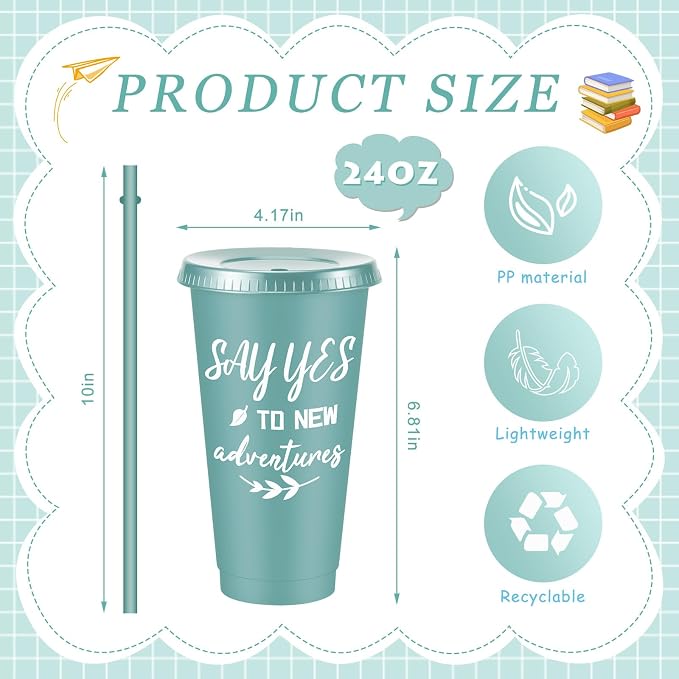 Uiifan 50 Pcs Inspirational Cups Bulk Appreciation Gifts for Employee Coworker Staff Team Thank You Gifts, Office Prizes for Adults Work Party Favors, Associates, Giveaways (Morandi Color)