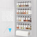 Magnetic Spice Rack with Jars Magnetic Spice Rack for Refrigerator 24 Spice Jars with Label Magnetic Shelves for Fridge 4 Pack White