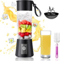 Portable Blender for Shakes and Smoothies - Newly Upgraded 13 Oz Mini Blender with 6 Blades, USB & Type-C Rechargeable, Suit for Making Fresh Juice, Convenient for Travel Sports