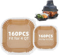 Air Fryer Liners for Ninja Crispi,160+160Pcs Parchment Paper for Ninja Crispi 4-in-1 Portable Glass Air Fryer Cooking System,Disposable Ninja Crispi Air Fryer Accessories