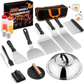 Joyfair 18Pcs Griddle Accessories Kit for Blackstone, (PP Handles) | Flattop Grilling Accessory Set With Smash Burger Press, Stainless Steel Spatula Tool, Basting Cover For Outdoor BBQ Cooking
