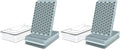 WIBIMEN Mini Ice Cube Trays, Small Tiny Round Pebble Crushed Nugget Ice Trays for Freezer with Lid - Chilling Drinks Coffee Juice(4 Pack/0.55In - Blue)