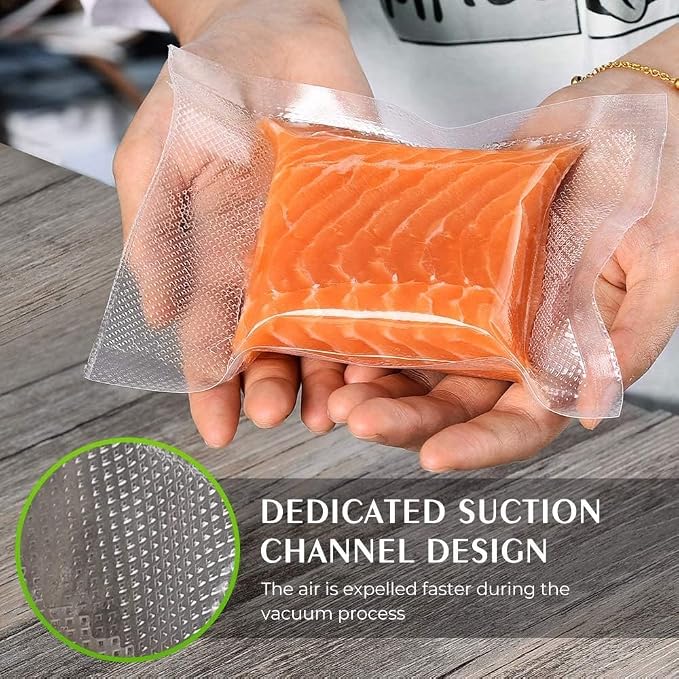 Vacuum Sealer Bags Rolls, 8in x 20ft, 2 Pack | Commercial Grade, BPA Free, Customized Size, Sous Vide Cooking, Puncture Prevention, Kitchen Essentials, Kitchen Gadgets