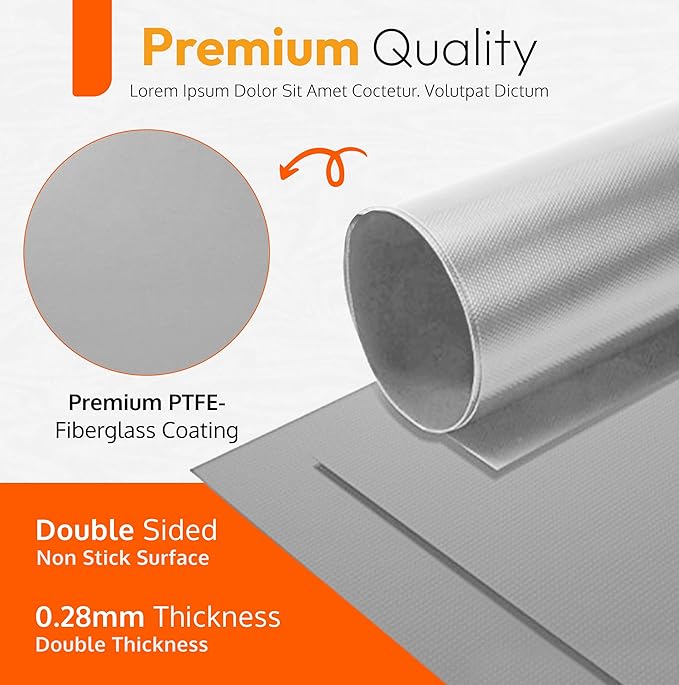 Silver 2 Pack Large Thick Heavy Duty Non Stick Teflon Oven Liners Mat, 17"x 25" BPA and PFOA Free, for Bottom of Electric Oven Gas Stove Microwave Charcoal or Gas Grills