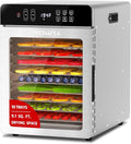 Commercial Food Dehydrator 10 Trays, 9.1ft² Large Capacity Food Dryer Machine for Jerky, 800W Food Dryer with 194°F Temp & 24H Time Control for Herbs, Fruit, Meat, Yogurt