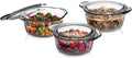 Simax Glass Casserole Dishes for Oven, Set of 3, 1.50, 1.75 & 3 Qt | With Lids, For Oven, Baking Dishes, Lead-Free Cookware