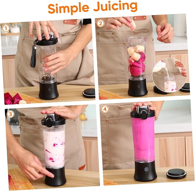 SHOWERORO Compact Electric Juicer Flap-top Travel Bottle Mini Mixer Fresh Juice Cup