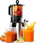 Electactic Cold Press Juicer with Stainless Steel Base, 5.4 Inch Wide Feed Chute, Juicer Machines For Whole Fruits & Vegetables, Slow Masticating High Yield Juice Makers