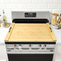 GASHELL Noodle Board Wood Stovetop Cover with Handles for Electric/Gas Stove Top(Bamboo)