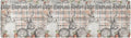 Checkered Bunny Red Trivet Table Runner Heat Resistant 230F for Hot Dishes Pots Plates Kitchen Dining Table Protector Decorative 39.37 X 11.8 Inch