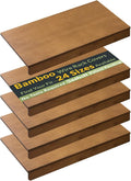 Gashell Wire Shelf Covers, Bamboo Wire Rack Covers for Pantry, Closet (4pcs, 28" W x 12" D)