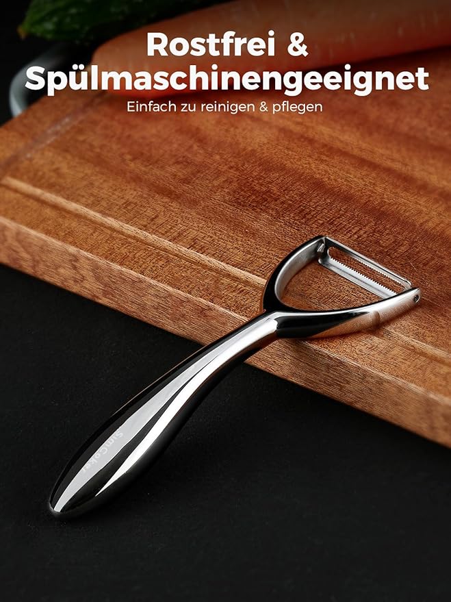 Vegetable Peeler Set, Ultra Sharp Stainless Steel Y Peeler & I Peeler for Potatoes, Fruits and Vegetables, Serrated Blade Kitchen Peeler with Ergonomic Handle