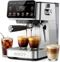 ecozy 2-in-1 Espresso Machine with Milk Frother, Guided Touchscreen | Coffee Maker Combo for Brewing Barista-quality Coffee, Lattes, Cappuccinos, and Americanos at Home