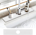 Stone Faucet Mat for Kitchen Sink, Water Absorbent Fast Drying Stone Tray for Sink , Quick Dry Diatomite Splash Guard for Bathroom Counter to Prevent Moisture Buildup, 23.6" x 4", White