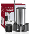 Electric Wine Aerator Pourer Decanter Type C Rechargeable Automatic Wine Dispenser with Retractable Tube Stand Base for One-Touch Instant Oxidation for Wine Lovers