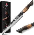 XINZUO Bread Knife For Homemade，Serrated Bread Knife 8.5 Inch Damascus Steel Sharp Slicer Less Crumbs For Bagels, Sourdough, And Soft Produce With Wood Handle