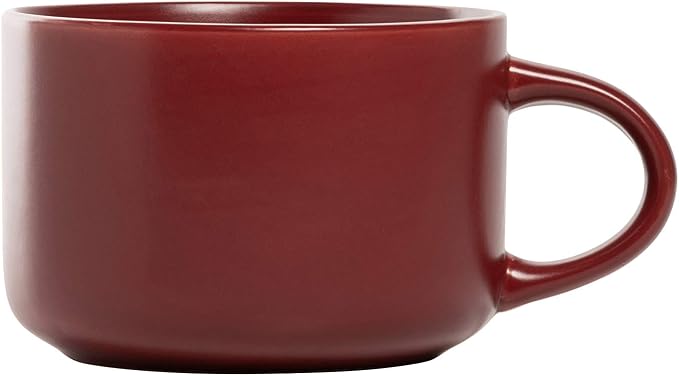 10 Strawberry Street Wazee Matte Coupe Dinnerware Set, 16 pc, Red