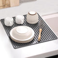 Silicone Dish Drying Mat, 16 x 18-inch Large Drying Mat for Kitchen Counter | Thicker Silicone Dish Drainer Pad for Countertop, Sink, Refrigerator or Drawer liner | Soft & Heat Resistant